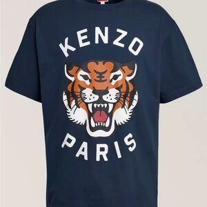 Kenzo Blue Tiger Graphic T-Shirt